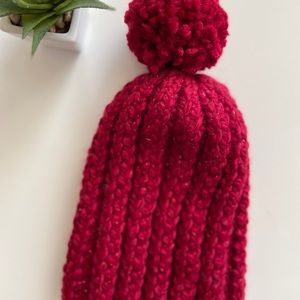 Wool Hand Knit Hat w/wout Pom Pom